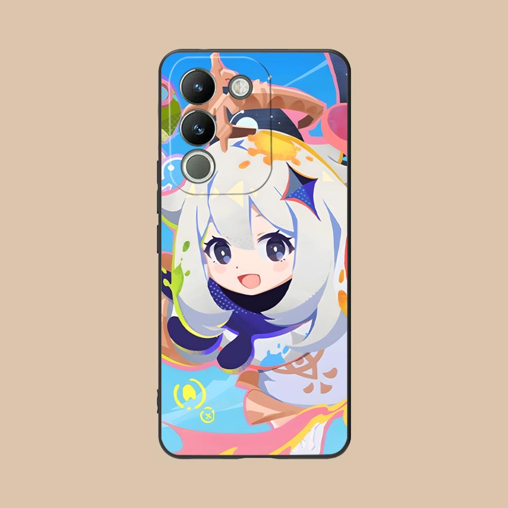 Game GI Paimon Matte TPU Mobile Phone Case for VIVO V60 V50 V40 V30 V29 V27 V25 V23 Pro Lite 5G Colorful Printing Cover