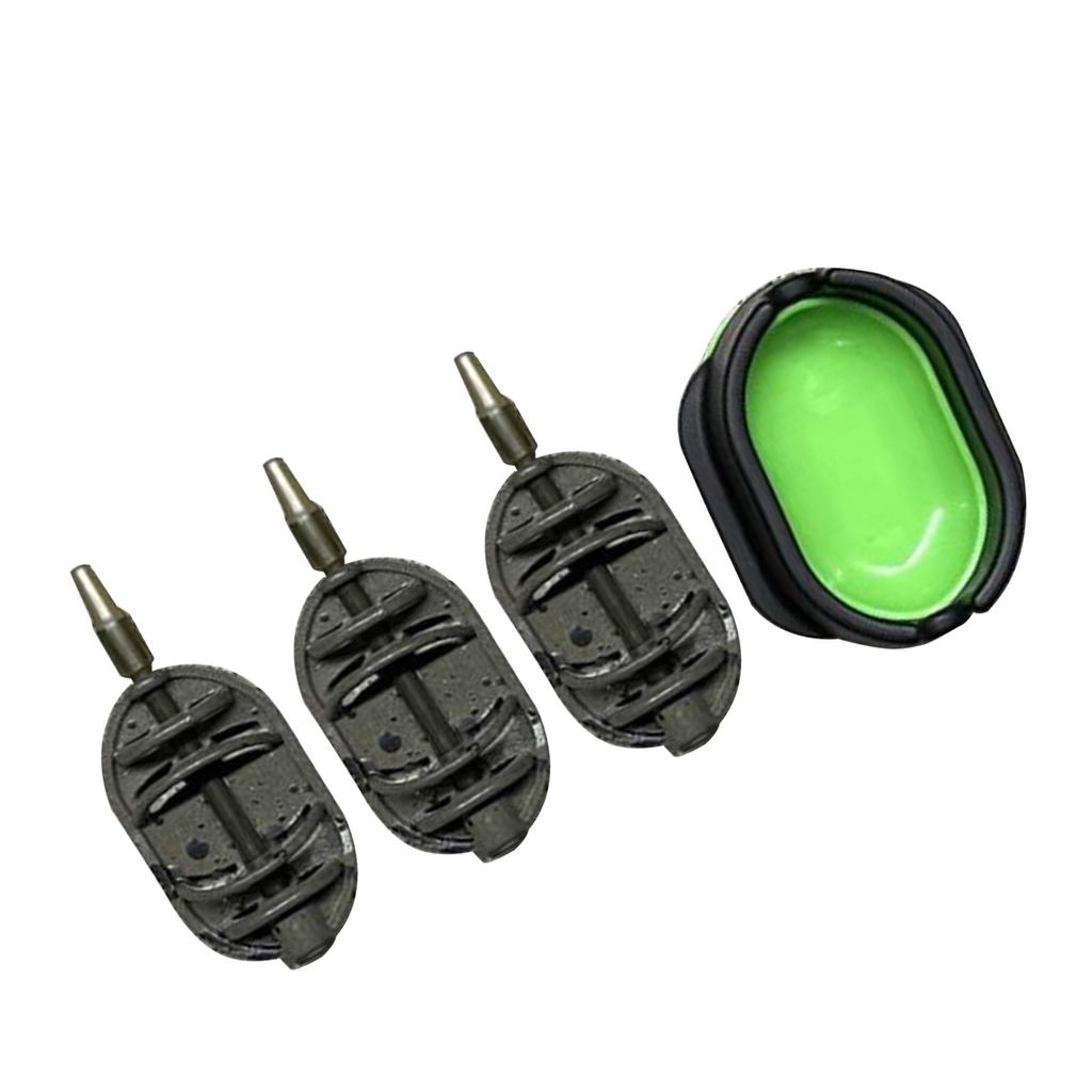 3+1 Set European Style Zinc Alloy Feeder Cage for Carp Fishing Bait Dispenser with Easy Setup Sturdy Design Saves Bait