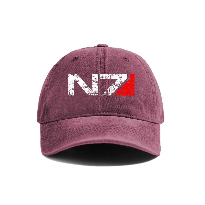 Mass Effect N7 Baseball Caps Distressed Hats Cap Unisex Women Retro Outdoor Summer Adjustable N7 Hats MZ-010