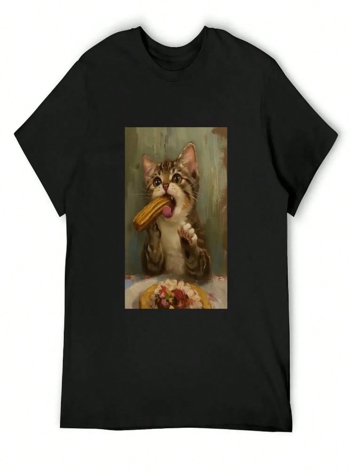 Churro Cat T-Shirt Luxury Designer Baggy Shirts Essential T Shirt unisex Plain T Shirts S разноцветный