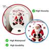 Festive Party Wall Murals Santa Claus Toilet Sticker, Waterproof PVC Christmas Bathroom Decal for Decorative Snowflake Appliques Home Decoration,