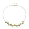 Korean Sweet Cool Flower Charm Beaded Pendant Necklace for Women Girls Fashion