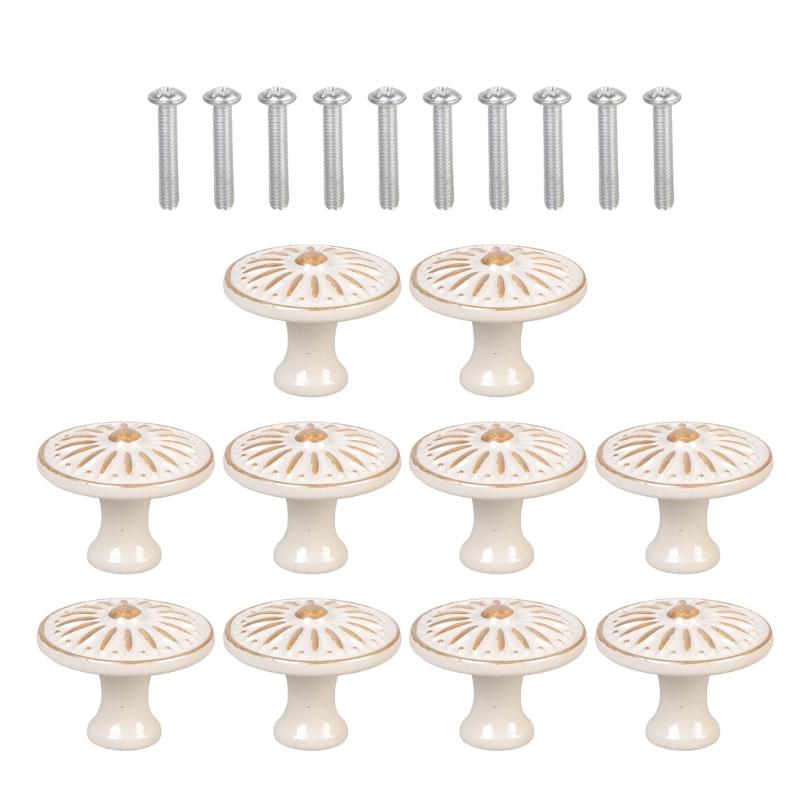 European Styles Round Cabinet Pull Solid Drawer Handle Kitchen Cabinet Knob For Wardrobe Dresser