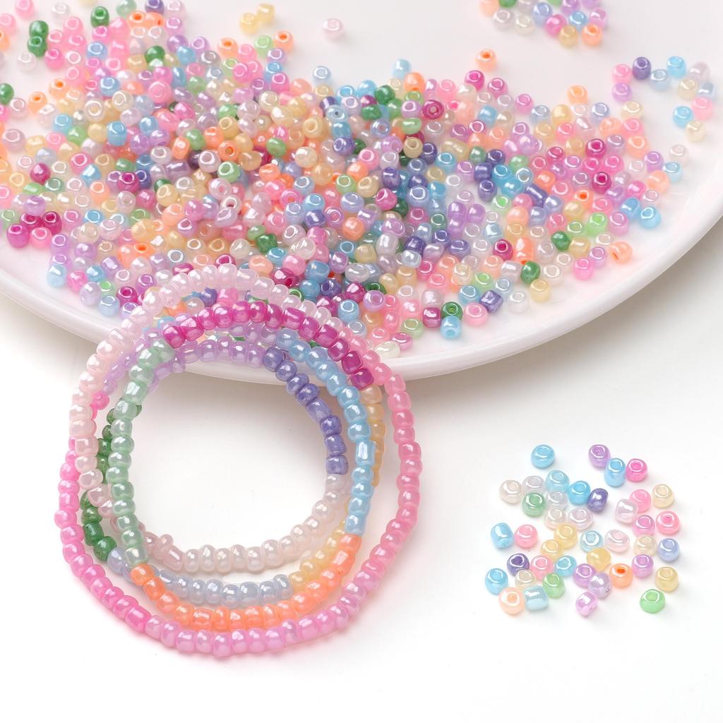 180Pcs Glass Seed Beads Cream Color Charm For Jewelry Making Accessories DIY Bracelet Necklace