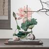 Chinese Lotus Cabinet Sticker Self Adhesive Waterproof Kitchen Cabinet Door Decor