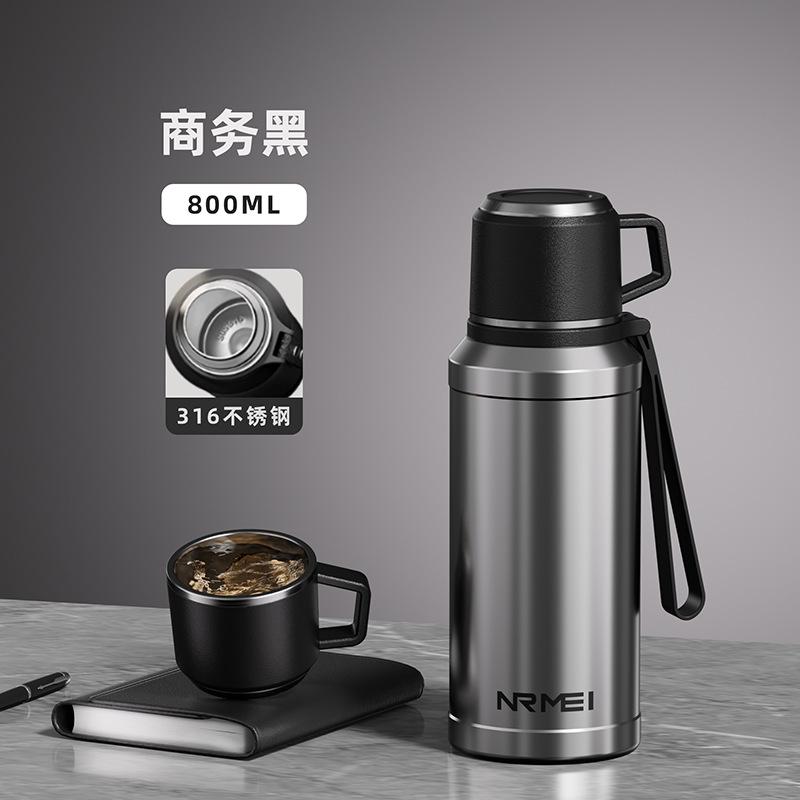 Thermos Cup Large Capacity Portable Tea Separation 316 Stainless Steel Tea Cup Kettle Winter 600ml