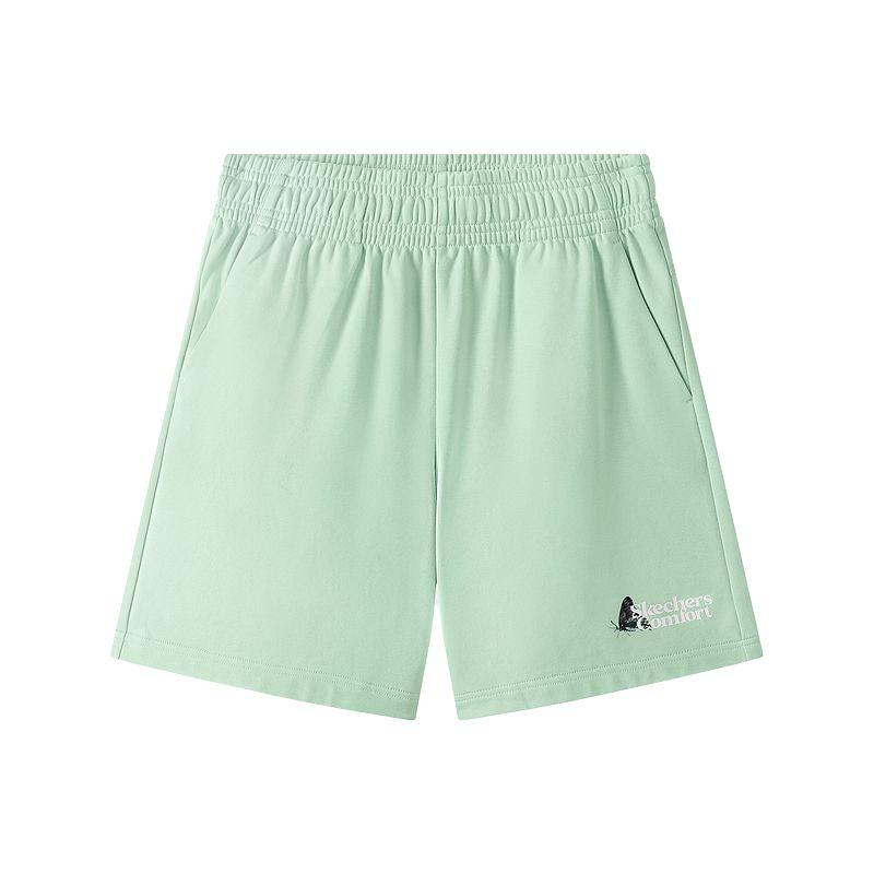Skechers Fashionable Versatile Sports Knitted Casual Shorts Women shorts Light-Green L225W132-04BJ S
