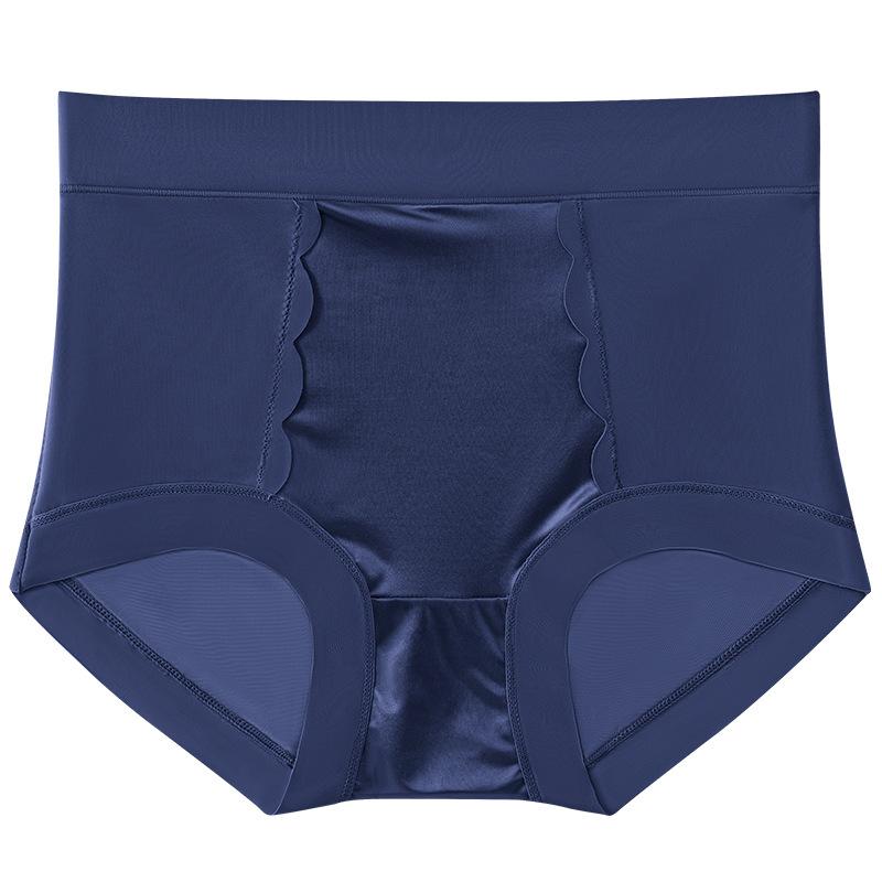 Plussize Ladies Summer Light Ice Silk No Trace Breathable Soft Comfortable High Waist Briefs