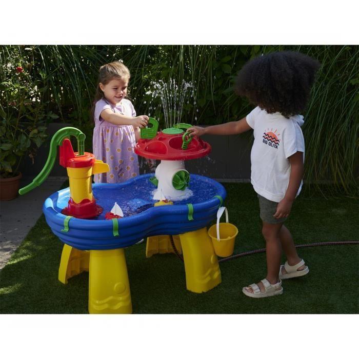 Table D'eau Pour Enfants - Aquaplay - Champignon Arroseur - 2 Bâteaux Et 2 Figurines Incluses