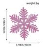 10CM Plastic Snowflake Christmas Tree Decorations - Hollow Powdered Snowflake Pendants