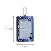 Vintage Card Holder Denim Style PVC Transparent 3 Inch Card Case for Girls Chasing Stars for Students Meal Card Case