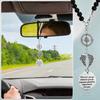 3 Pack Guardian Angel Rearview Mirror Charm, Angel Wings Cross Car Charm Pendant Guardian Angel Hanging Ornament Rear View Mirror Hanger Decor