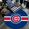 Chicago Cubs Round Area Rug,Carpet Rug for Living Room Bedroom Sofa Playroom Decor,Non-slip Floor Mat