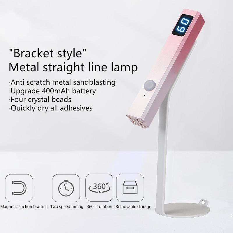 Mini Handheld Uv Led Lamp For Nails Portable Rechargeable Nail Dryer For Curing Gel Polish With Display Manicure Machine