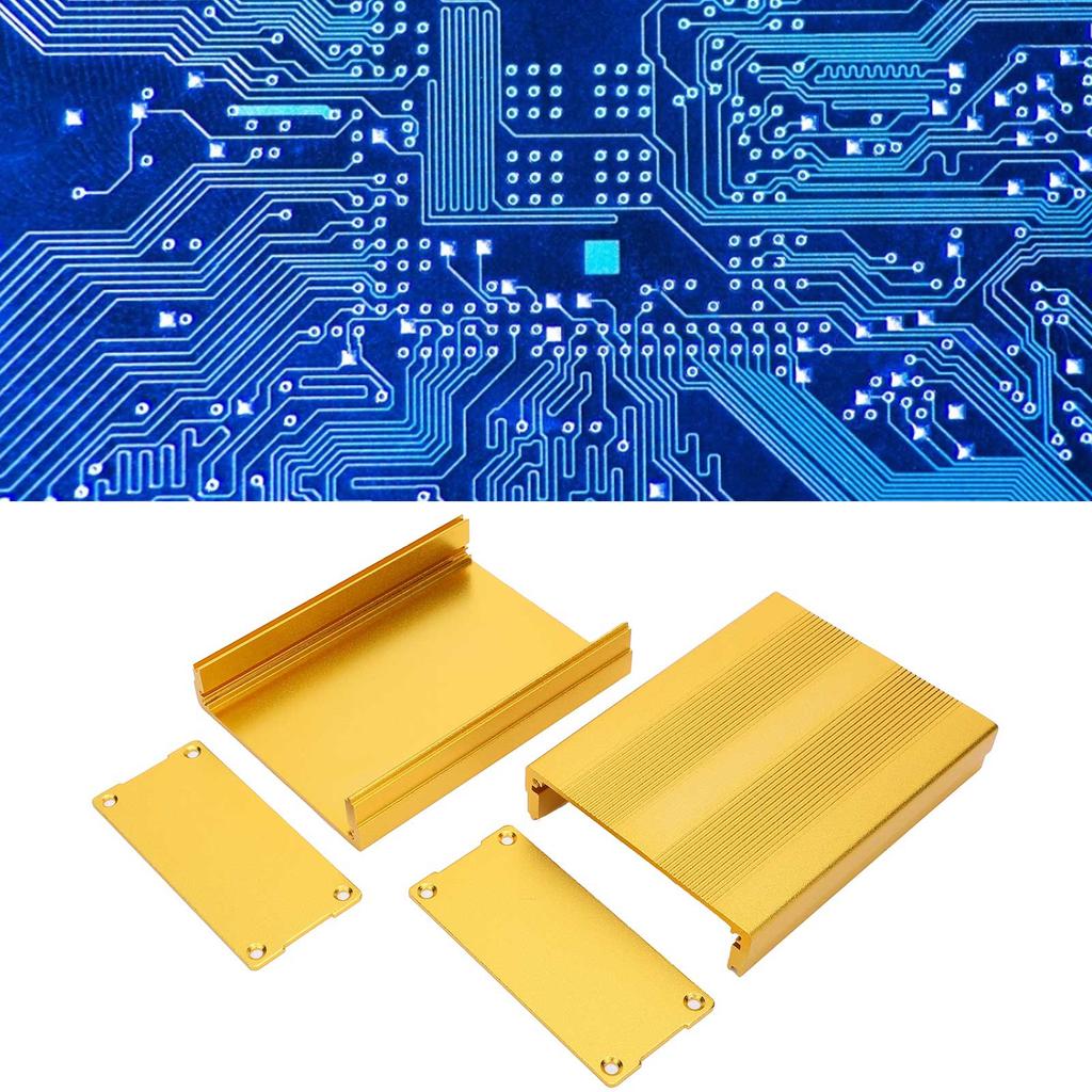 Split Type Housing Project Box Golden Enclosure Case Aluminium Alloy Waterproof for GPS Decoder Circ