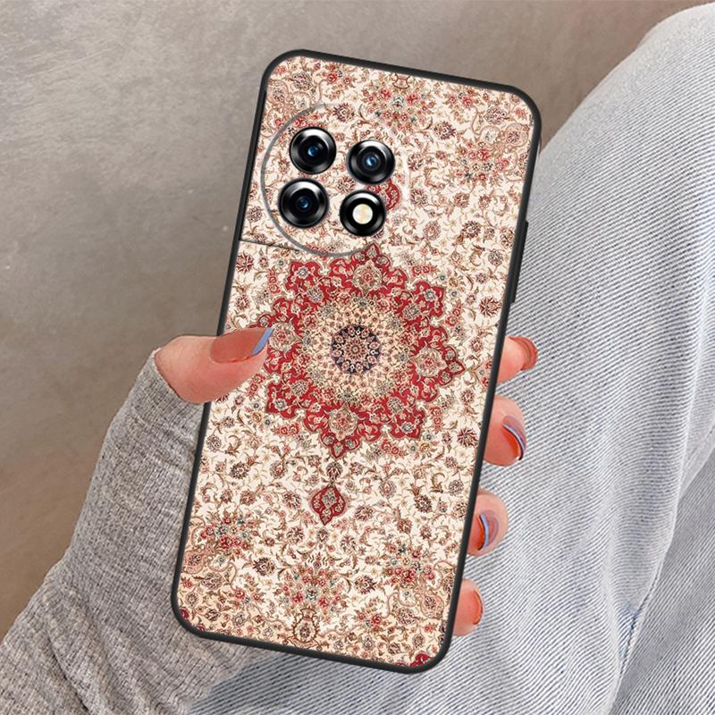 

Retro Ethnic Carpets Turkish Rug Cover For OnePlus 13R 13 12 12R 11 10 Pro 8T 10T OnePlus Nord 4 CE 2 3 Lite N10 N20 N30 Case OnePlus 12