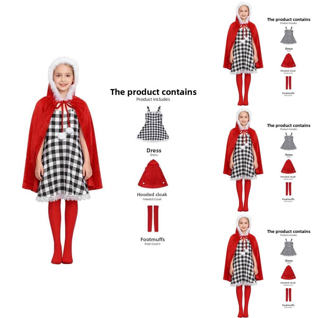 How The Grinch Stole Christmas Cindy Cosplay Costume For Girls With Soft Polyester Fabric For Holiday Performance