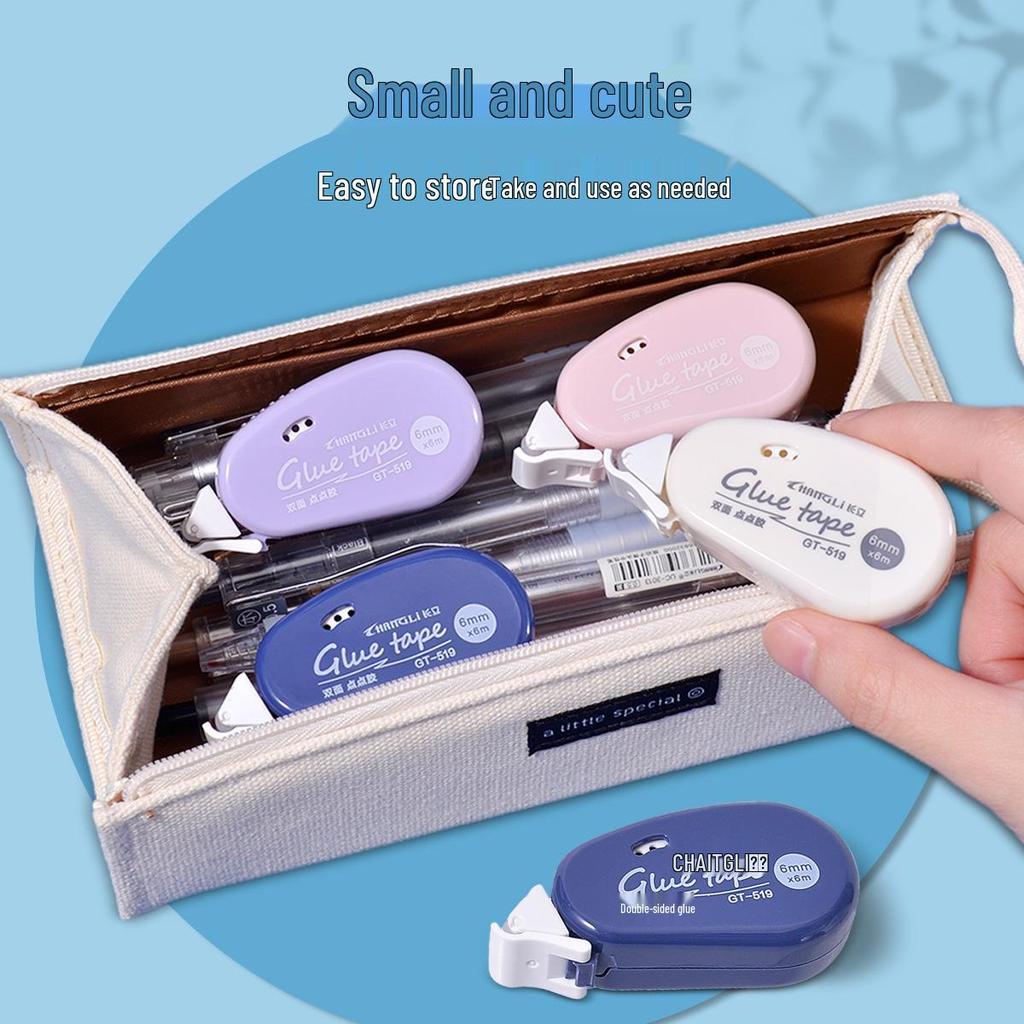 Changli 519 Double-Sided Correction Tape - Portable, Single Color, Minimalist Style.