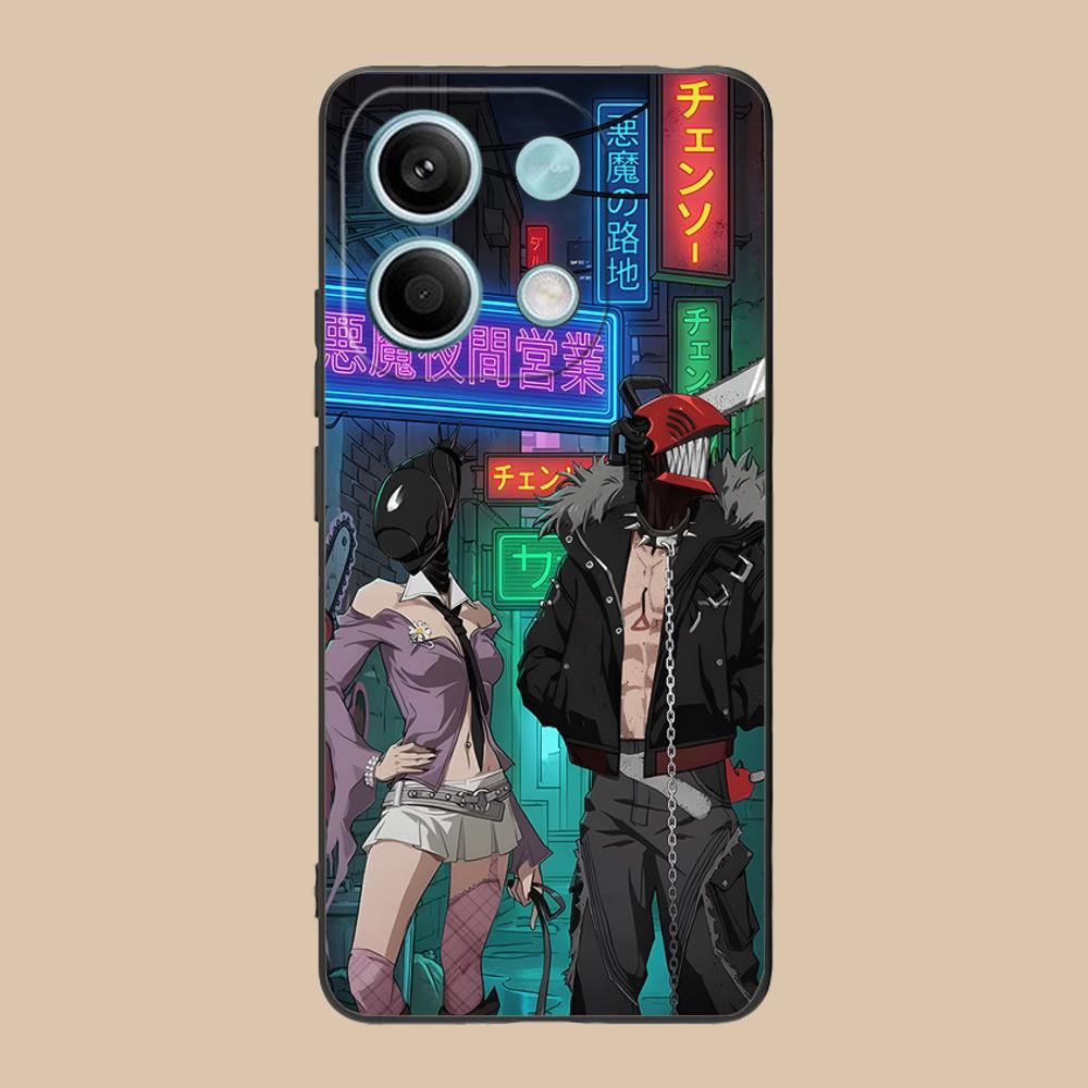 Anime Chainsaw Matte TPU Mobile Phone Case for POCO M7 M6 M5 M4 M3 X7 X6 X5 X4 X3 Pro GT 5G Colorful Printing Cover
