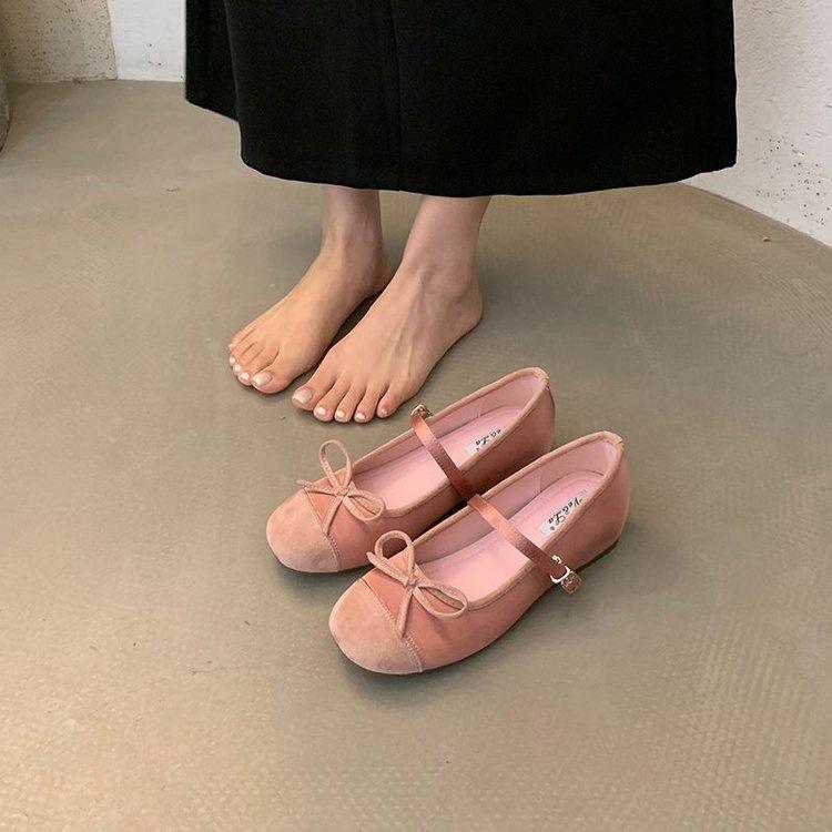 

Французские нишевые туфли-лодочки с круглым носком, вставкой, толстым каблуком, женские, весна 2025, с бантом в нежном стиле, мягкой подошвой, внутренней платформой, увеличивающей рост 40 розовый