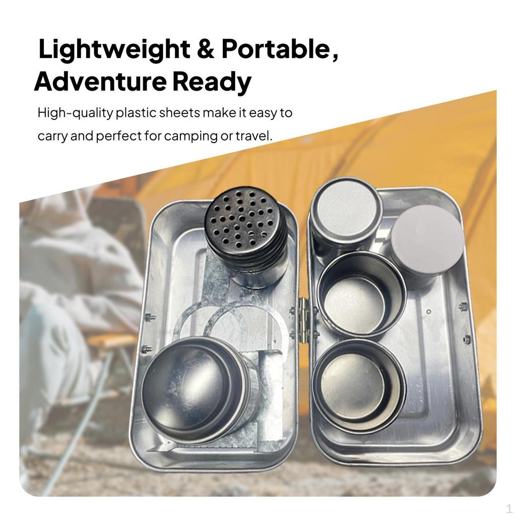 Camping Coffee Maker Kit Vintage Design Sturdy Stainless Steel Compact Portable