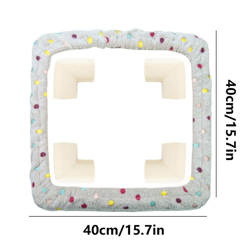 Gripper Strip Frame Cover Flannel Cover For Tufting Frame Embroidery Hoop Cover With 4 Foam Anti-Collision Corners For Knitting