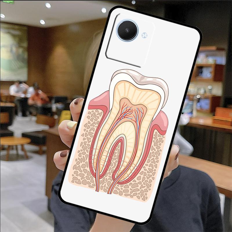 Cartoon Dentist Dental Teeth Case For Realme 14 Pro Plus 12 10 11 13 GT 6 6T 5 GT7 Pro C61 C55 C51 C21Y C25S C67 C75 C53