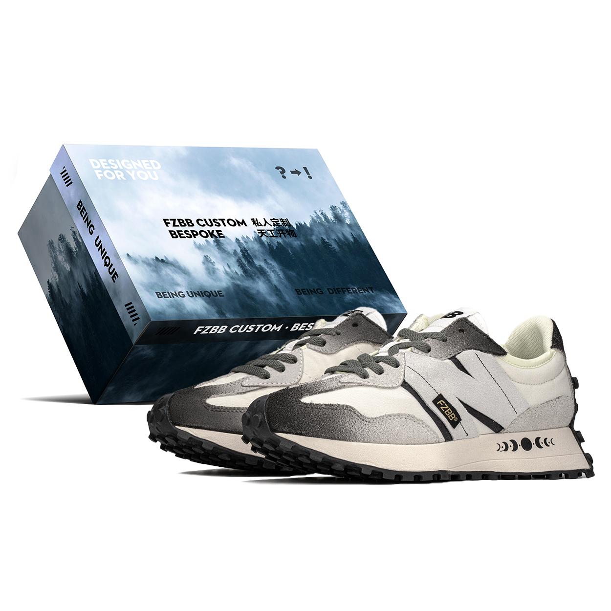 New Balance NB 327 Height Increasing Height Increasing Low top Running Shoes Unisex Gray White MS327FE(TeamA-S-BOX) 44.5