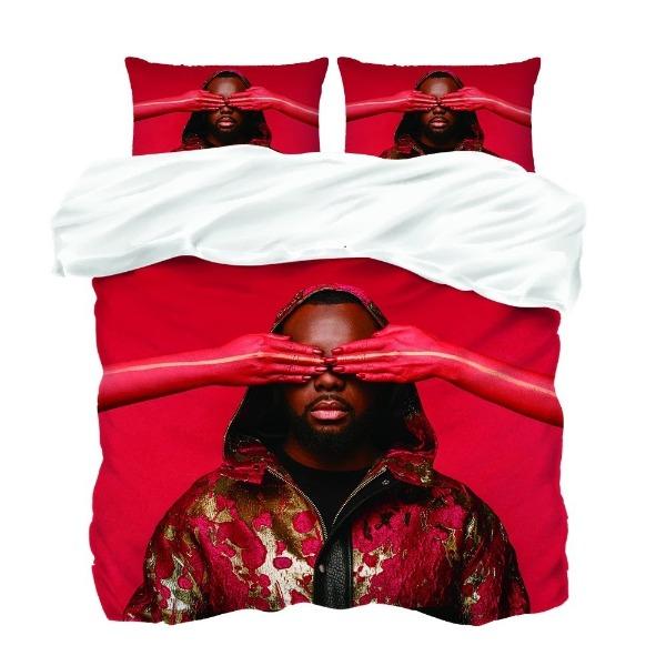 Bedding Kit, Male Star Series Size Three-Piece Quilt Cover