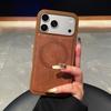 Cowhide Leather Texture For  Magnetic Wireless Charge Case For For Iphone 17 Air 16 1 14 13 12 11 Pro Max XR Cover