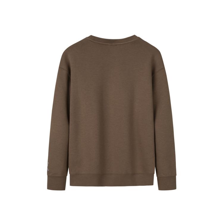 Jordan Comfortable Skin-Friendly Round Neck Pullover Long Sleeve Kids Tops Dark-Brown JD2442078GS-001