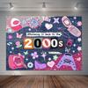 Early 2000s Retro Background Featuring Y2K Theme - Diamond Denim Photography Backdrop - Teenage fashionXY