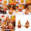 Thanksgiving Harvest Autumn Flower and Leaf Scarecrow Plush Dolls Keychains Charm Hanging Ornament Festivals Decors