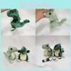 Delightful Green Plush Dinosaur Keychain Cute Stuffed Animal Perfect For Toys