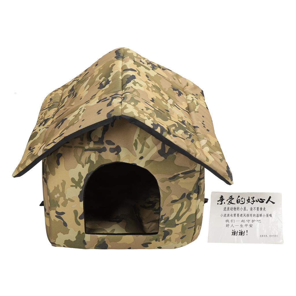 Outdoor Cat House Removable Warm Keeping Waterproof Feral Cat Dog Shelter House for Indoor Garage