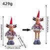 Christmas Snowman Plush Toy With Stretching Design For Holiday Decor And Gift