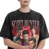 Washed T Shirts Heated Rivalry Scott Hunter Hip Hop Retro T-Shirt Streetwear Short Sleeve Graphic Tops Tee Shirt Men Women