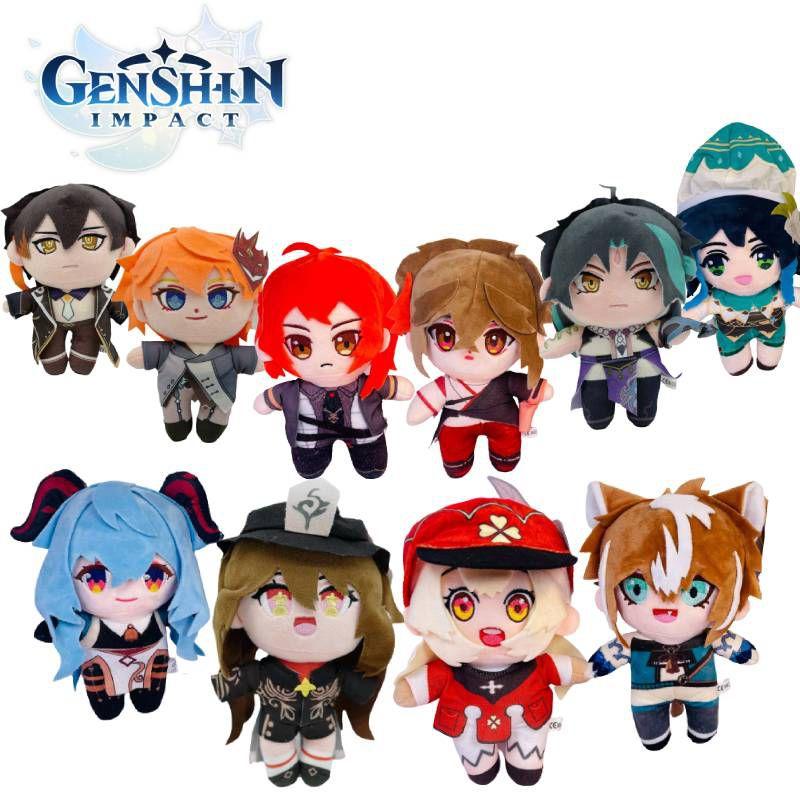 Genshin Ganyu Impact Klee Zhongli Hutao Plush Doll Stuffed Toy Gift Children