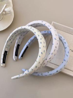 1 Stück Damen-Stirnband mit Blumenmuster, breit, geeignet für Frühlings- und Sommerreisen