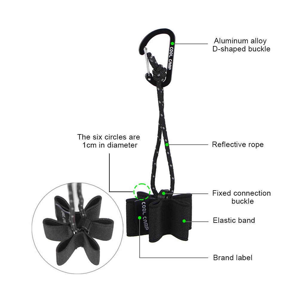 Tira de Armazenamento de Estacas de Chão de 6 Furos Tira de Armazenamento de Estacas de Tenda Retrátil Suporte Multifuncional para Estacas de Barraca para Caminhada Piquenique