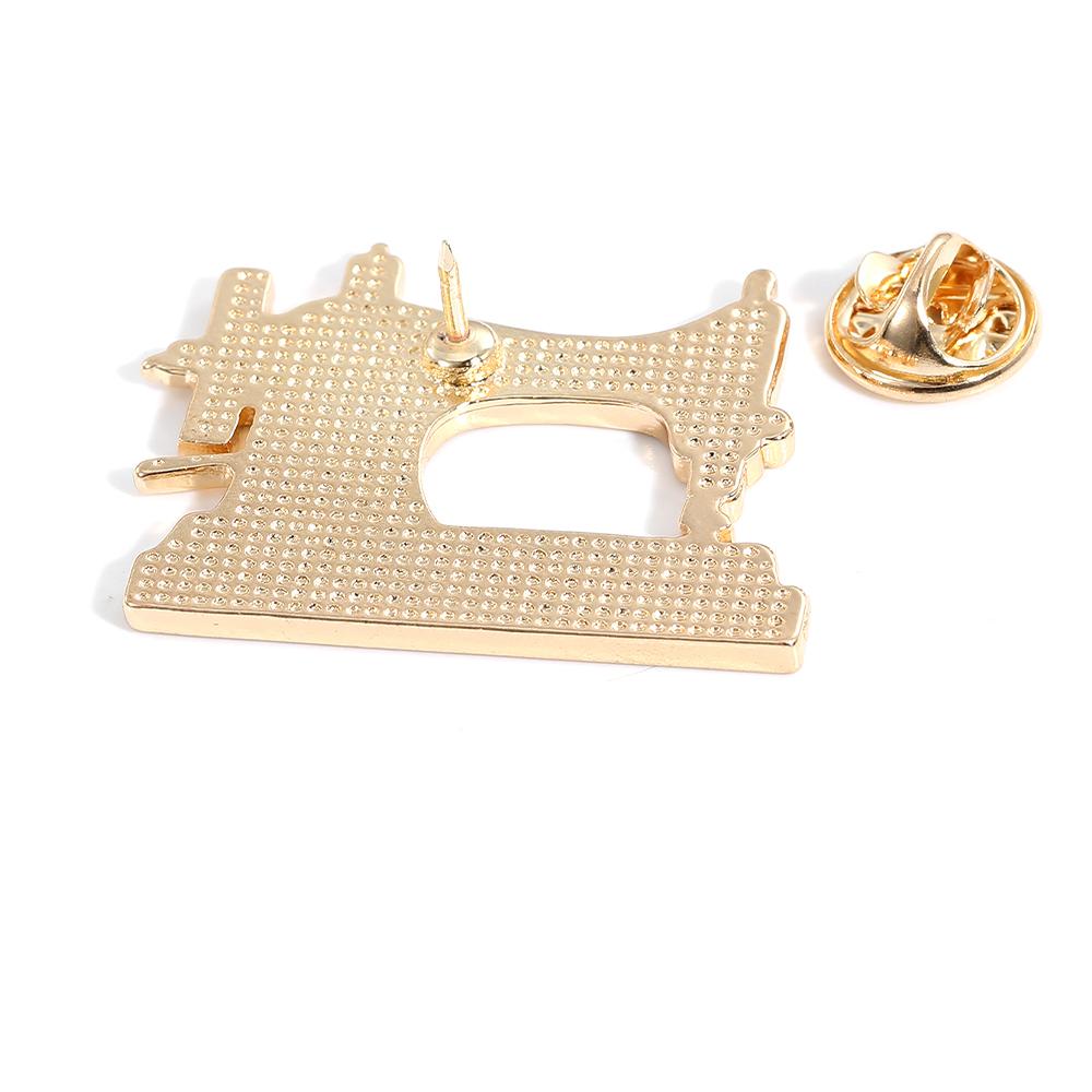 Pretty Sewing Machine Brooches Blue White Colors Enamel Pins For Women Jewelry With Free Shipping