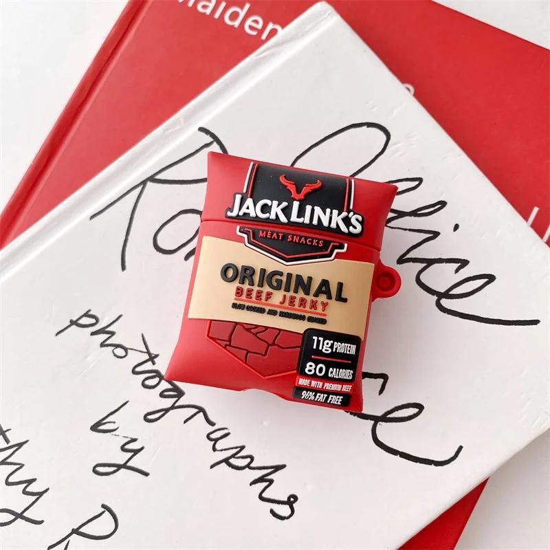 

3D Упаковка для снеков из говядины джерки Чехол для наушников для Airpods 1 2 3 Pro Силиконовый мягкий чехол для наушников для Apple AirPods Pro 2 for AirPods Pro 2