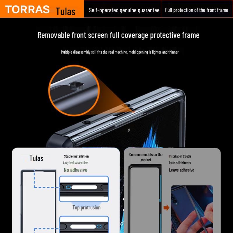 TORRAS Ultradünne magnetische Scharnier-Pivot-Hülle für Samsung Z Fold7