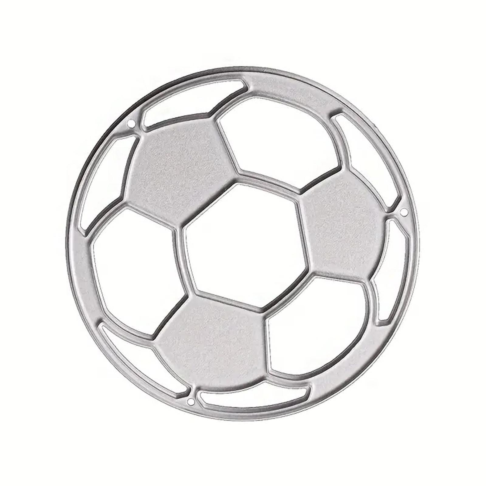 

Маленькие металлические вырубки в форме футбольного мяча, шаблоны для тиснения, режущие штампы из углеродистой стали для изготовления открыток, скрапбукинга, упаковки