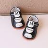 Boys' Spring/Autumn Single Shoes for Toddlers 0-2 Years Old, Soft-Soled Anti-Slip Infant Squeaky Shoes.