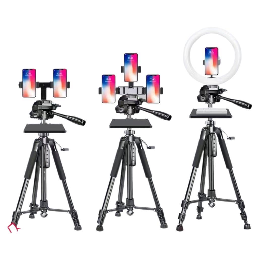 Universal SLR Camera & Phone Tripod with Stabilizer for Photography & Streaming