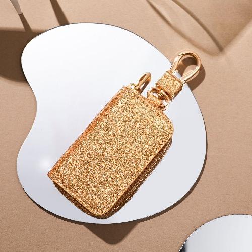 PU Key Pouch Zipper Key Holder Organizer Car Keys Bag Wallet Keychain Fashion Simple Keys Cases Bags Men Women Car Protect Cover