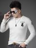 European Station 2025 New Trendy Bear Print Round Neck Sweater Men's Autumn and Winter Pullover Long Sleeve Knitted Sweater for Men