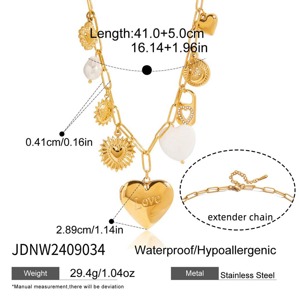 European and American stainless steel love necklace pendant collarbone chain titanium steel necklace