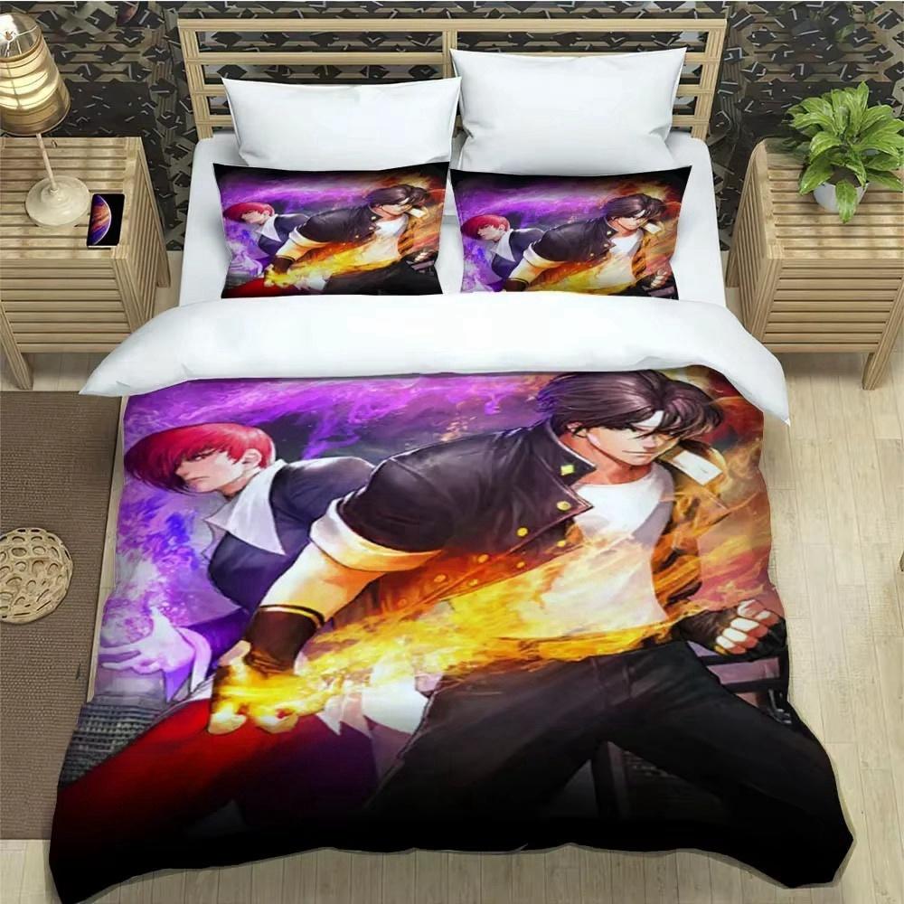 KOF Game Cartoons 3D Printed Bedding Sets Exquisite Bed Supplies Set Duvet Cover Comforter Set Bedding Set Luxury Birthday Gift